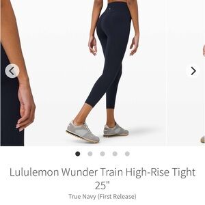 Lululemon Wunder Train in Navy